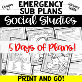 EMERGENCY SUB PLANS for Social Studies (5th, 6th, 7th Grade) 