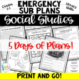 EMERGENCY SUB PLANS for Social Studies/ELA (3rd,4th!) PRIN