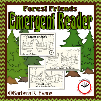 EMERGENT READER Forest Animals High Frequency Words Reading Skills