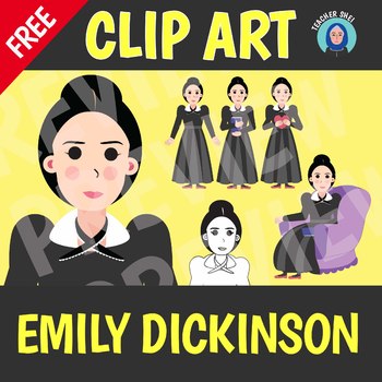Preview of FREE Emily Dickinson Clip Art