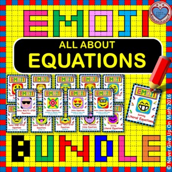 Preview of EMOJI - BUNDLE Solving Equations