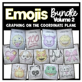EMOJI Bundle- Volume 2 (Graphing on the Coordinate Plane/ Mystery Pictures)