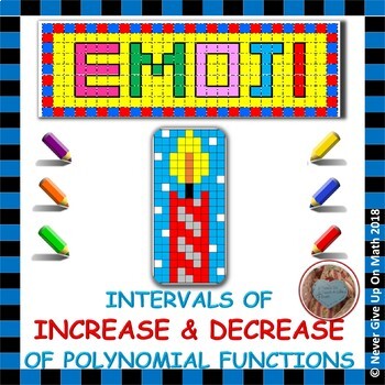 Preview of EMOJI - Intervals of Increase & Decrease of Polynomial Functions