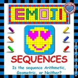 EMOJI - Is the sequence Arithmetic, Geometric, or Neither?
