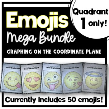 Preview of EMOJI Mega Bundle- Graphing on the Coordinate Plane in Quadrant 1
