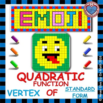 Preview of EMOJI - Quadratic Functions - Find the Vertex (Standard Form)