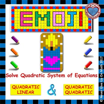 Preview of EMOJI - Solve Quadratic Systems of Equations