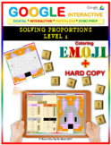 EMOJI - Solving Proportions: Level 1 (Google & Hard Copy) 