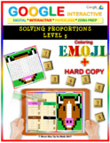 EMOJI - Solving Proportions: Level 5 (Google  & Hard Copy)