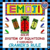 EMOJI - System of Equations - 2 Variables Cramer's Rule