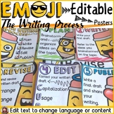 EMOJI THEMED: (EDITABLE) THE WRITING PROCESS: CLASS DECOR