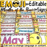 EMOJI THEMED: (EDITABLE) MONTHS OF THE YEAR: CLASS DECOR
