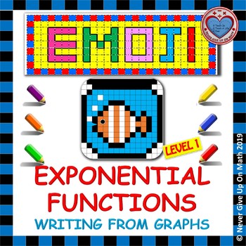 Preview of EMOJI - Writing Exponential Functions from Graphs - Level 1