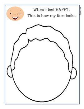 EMOTIONS EDUCATION How My Face Looks Worksheets Boy/Girl Counseling Therapy