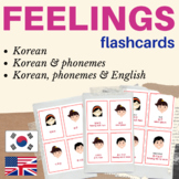 EMOTIONS KOREAN FLASH CARDS Feelings Korean Flashcards emotions