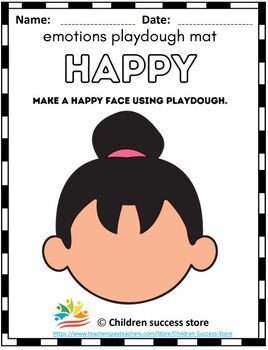 Emotion Playdough Mats for Learning Fun for Kids (10 Free)