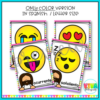 EMOTIONS POSTERS IN SPANISH -RELIGION THEME by VIVA Bilinguals | TpT