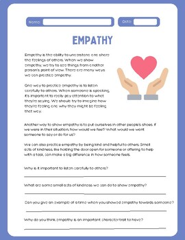essay questions on empathy
