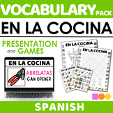 EN LA COCINA Vocabulary Game Pack - Word Search, Crossword