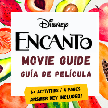 Preview of ENCANTO Editable Guía de película | Movie Guide in Spanish & English