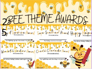Preview of END OF THE YEAR AWARDS/ BEE THEME END OF THE YEAR CLASS AWARDS