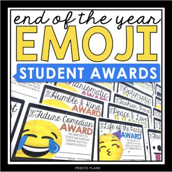 Preview of End of the Year Awards - Emoji Edition Creative Student Award Certificates