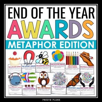 Preview of End of the Year Awards - Metaphor Edition Student Award Certificates
