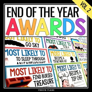 Preview of End of the Year Awards - Most Likely To Edition Student Award Certificates Vol 2