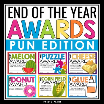 Preview of End of the Year Awards - Pun Edition Student Award Certificates