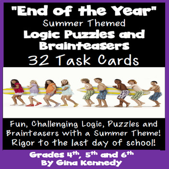 Preview of End of the Year Logic Puzzles & Brainteasers; Critical Thinking to the Last Day!