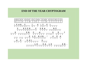 Preview of END OF THE YEAR CRYPTOGRAM