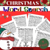END OF THE YEAR GIANT Christmas Word Search Puzzle Workshe