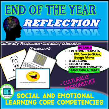 Preview of END OF THE YEAR REFLECTION: Culturally Responsive Framework and SEL Based!
