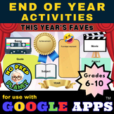 Preview of END OF YEAR ACTIVITIES - DIGITAL & PRINTABLE
