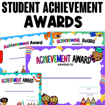 Preview of END OF YEAR AWARDS | ACHIEVEMENT AWARD | Editable certificate