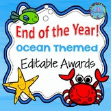 EDITABLE Class Superlatives End of Year Awards - OCEAN THEMED