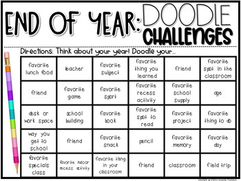 END OF YEAR Activities | Doodle Challenges