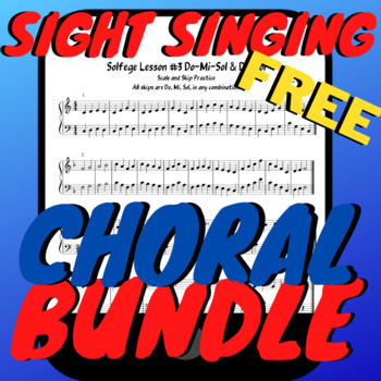 Preview of Chorus BUNDLE 100's of Sight Singing PDF Worksheets | 4 FREE Crossword Puzzles