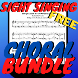 Chorus BUNDLE 100's of Sight Singing PDF Worksheets | 4 FR