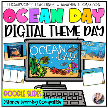 Preview of VIRTUAL DIGITAL OCEAN THEME DAY | Google Slides