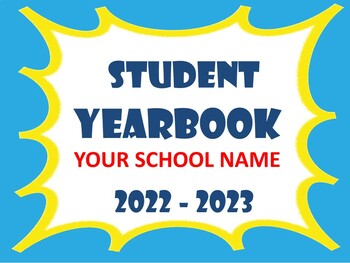 Preview of END OF YEAR MEMORY BOOK - TEMPLATE - INSERT PHOTOS OF STUDENTS - 100% EDITABLE!