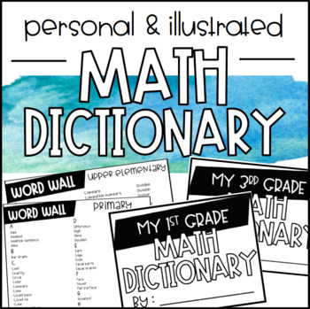 Preview of Personal/Illustrated Math Dictionary Booklet