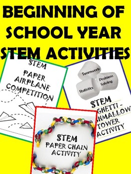 Preview of BEGINNING OF THE SCHOOL YEAR STEM CHALLENGES!