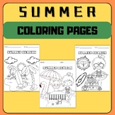 END OF YEAR SUMMER COLORING SHEETS CRAFT&ACTIVITIES, COLOR