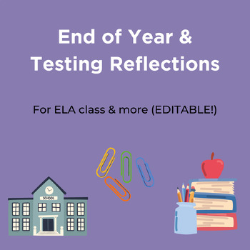 Preview of END OF YEAR and AFTER TESTING Reflections!!!! EDITABLE