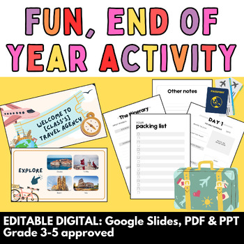 Preview of END OF YEAR | Research Project | Plan A Vacation DIGITAL & PRINTABLE