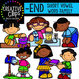 END Short E Word Family {Creative Clips Digital Clipart}