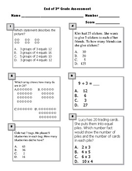Preview of END of THIRD GRADE Assessment COMMON CORE K-PREP REVIEW