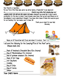 END of the YEAR- CAMPING PARTY THEME- PARENT LETTER