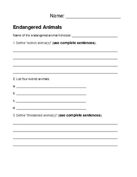 Endangered Animals Research Project l Project-Based Learning l Science
